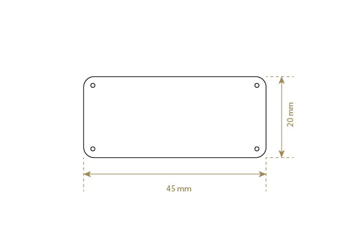 Imiteret læder etiket Model EP-M101