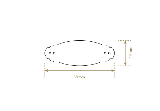 Imiteret læder etiket Model EP-M102