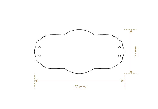 Imiteret læder etiket Model EP-M105