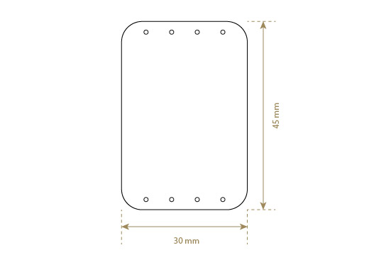 Imiteret læder etiket Model EP-M106