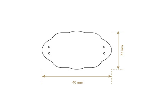 Imiteret læder etiket Model EP-M113