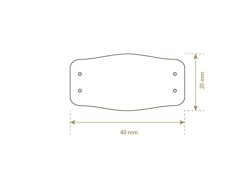 Imiteret læder etiket Model EP-M114