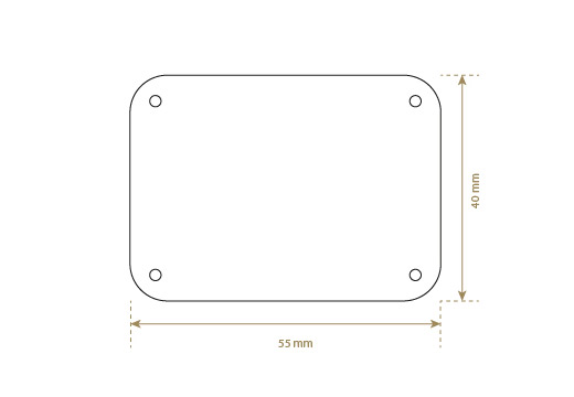 Imiteret læder etiket Model EP-M123
