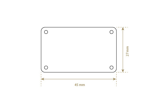 Imiteret læder etiket Model EP-M132