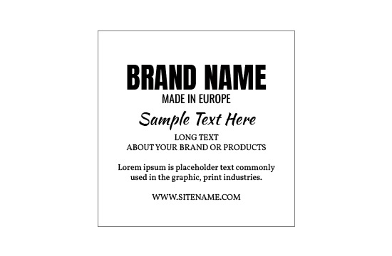 Imiteret læder etiket Model EP-M137