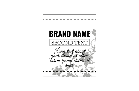 Imiteret læder etiket Model EP-M141