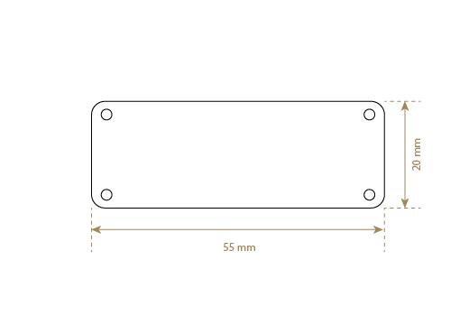 Imiteret læder etiket Model EP-M143
