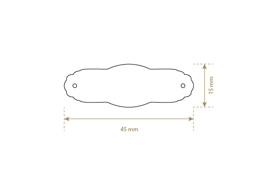 Ægte læder etiket Model EP-M15