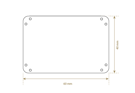 Imiteret læder etiket Model EP-M151
