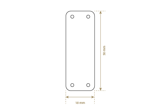 Imiteret læder etiket Model EP-M159