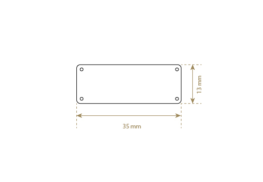 Imiteret læder etiket Model EP-M163