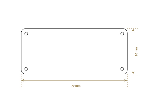 Imiteret læder etiket Model EP-M164