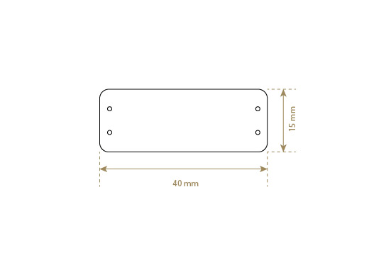 Ægte læder etiket Model EP-M4
