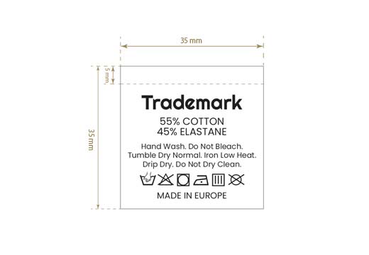 Tøj Vaskemærke Model TC-M399