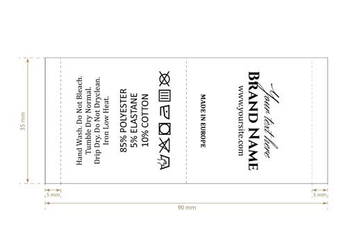 Tøj Vaskemærke Model TC-M338